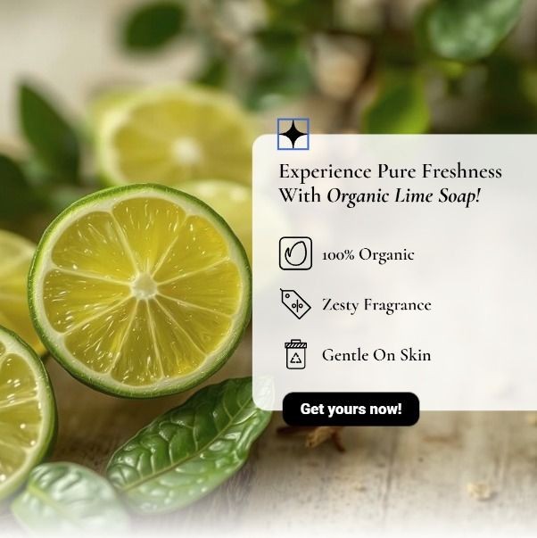 Homemade & Organic Lime Soap